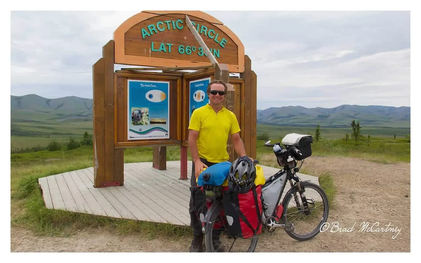 Crossing the Arctic Circle for the second time on this journey. Dempster Hwy