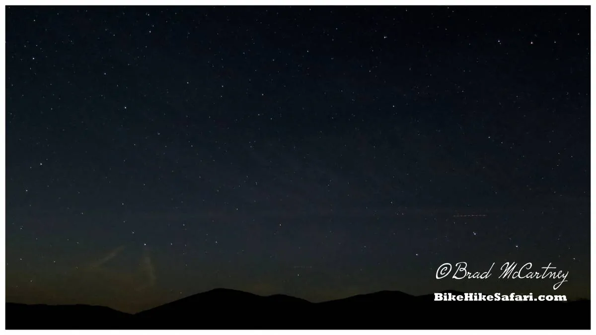 Stars over the dunes in the Mojave Desert