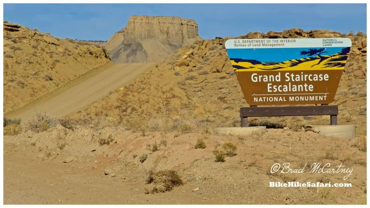 The last section of the Caottonwood Canyon road, one of the few roads that travels through the remote wilderness areas of Grand Staircase