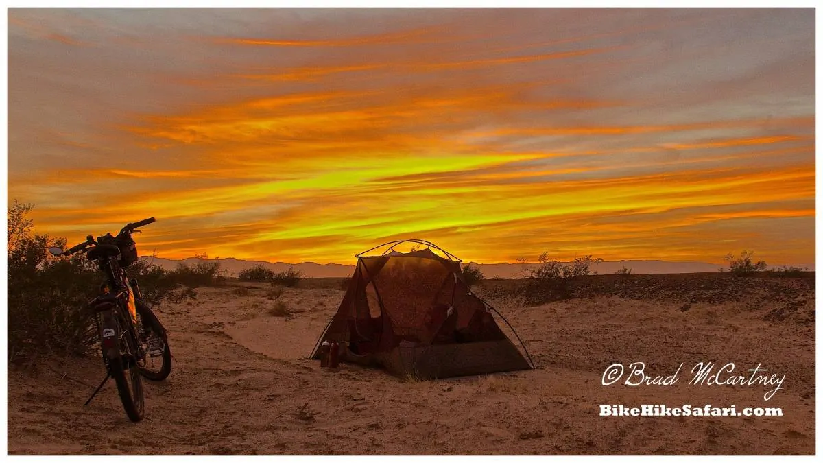 Last night camping in the Arizona Sonoran Desert