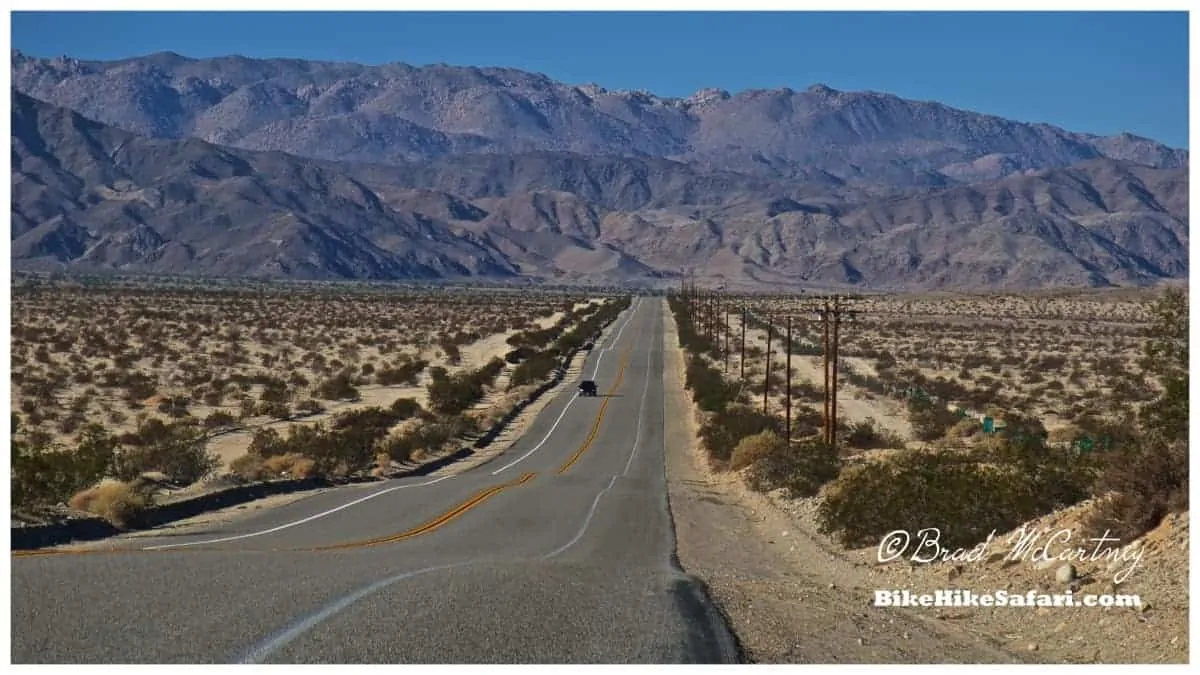 Desert roads near the Mexican Border