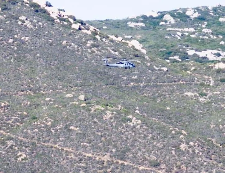 Border security near the start of the Pacific Crest Trail